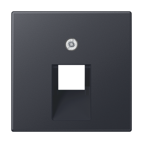 Накладка на розетку информационную JUNG А-СЕРИЯ, антрацит матовый